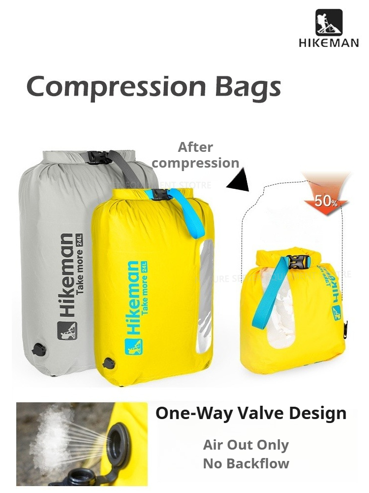Dry Bag Roll Top - Вакуумный компрессионный мешок HIKEMAN с односторонним